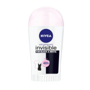 Nivea Invisible for Black & White Clear, tuhý antiperspirant 40ml