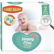 Happy Mimi Flexi Comfort detské plienky 2 Mini Jumbo balenie 90 ks