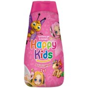 Happy Kids sprchovací gél a šampón s vôňou jahôd 2v1, 300 ml