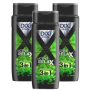 DIXI Men Aktívny Relax 3v1, pánsky sprchový gél 3 x 400 ml